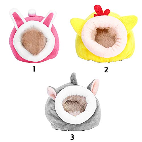 AYRSJCL 1pc Rosa Nido Cama del Animal doméstico Dormir erizos Suave Animales Pequeños Invierno portátil Easy Clean Conejillo de Indias de la Ardilla de Mezcla de algodón Lindo Caliente de la casa