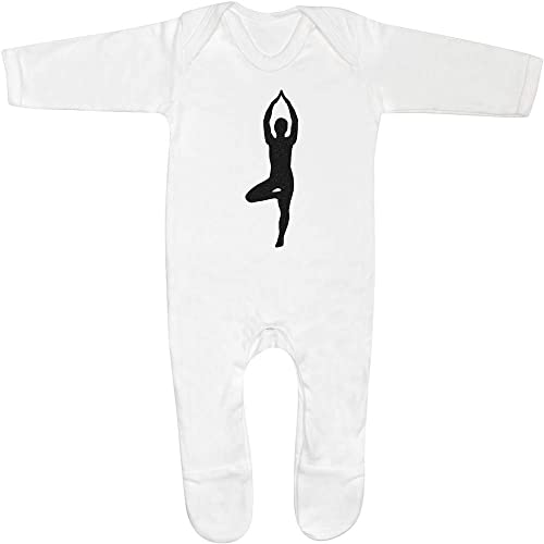 Azeeda 6-12 Meses 'Postura del árbol de Yoga' Bebé Peleles para Dormir/Pijama (SS00030252)