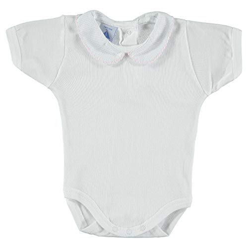 BABIDU 1181 Body m/c Cuello Bebe Pique Ropa de Bautizo, Rosa (Rosa 3), 98 (Tamaño del Fabricante:36) Unisex bebé