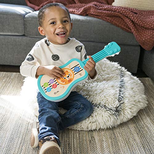 Baby Einstein, Hape Juguete musical de madera, Ukelele con tecnología táctil​ Magic Touch, música, sonidos de instrumentos y voces de animales, a partir de 6 meses, multicolor, 1 Unidad (Paquete de 1)