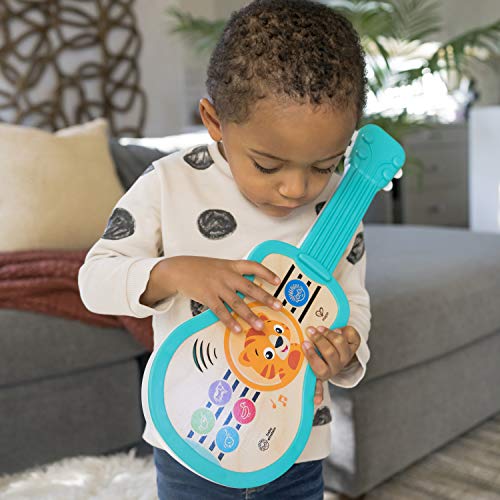 Baby Einstein, Hape Juguete musical de madera, Ukelele con tecnología táctil​ Magic Touch, música, sonidos de instrumentos y voces de animales, a partir de 6 meses, multicolor, 1 Unidad (Paquete de 1)