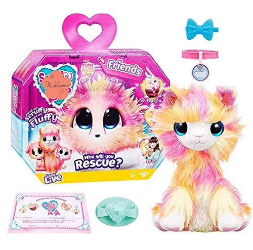 Baby Supplies HIL Scruff-a-Luvs Alpaca Unicornio Peluche Regalo de la Ducha Adorable adopción Rescate Real Función interactiva de Felpa Caja Sorpresa Regalo de cumpleaños Regalos para niños,A