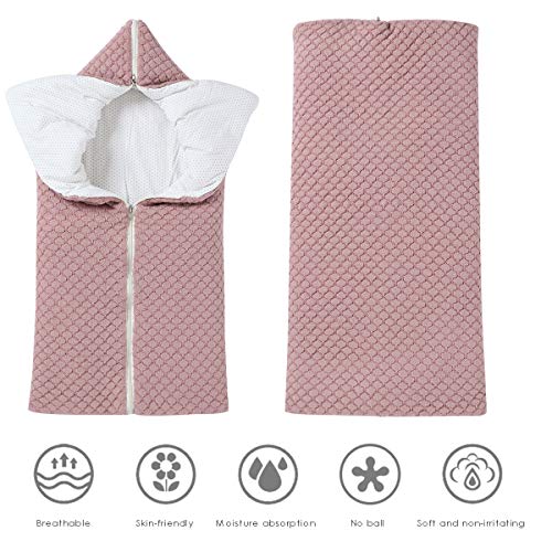 Baby Wrap Swaddle Manta de Punto Saco de Dormir Saco de Dormir Cochecito de Abrigo Suave Y Cálido para 0-12 Meses Bebés Unisex