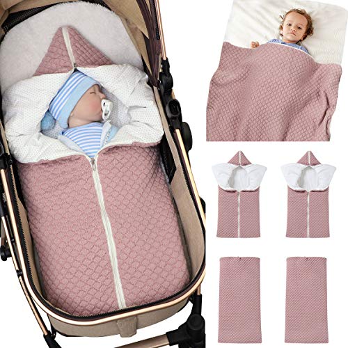 Baby Wrap Swaddle Manta de Punto Saco de Dormir Saco de Dormir Cochecito de Abrigo Suave Y Cálido para 0-12 Meses Bebés Unisex