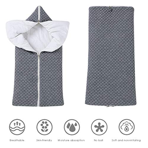 Baby Wrap Swaddle Manta de Punto Saco de Dormir Saco de Dormir Cochecito de Abrigo Suave Y Cálido para 0-12 Meses Bebés Unisex