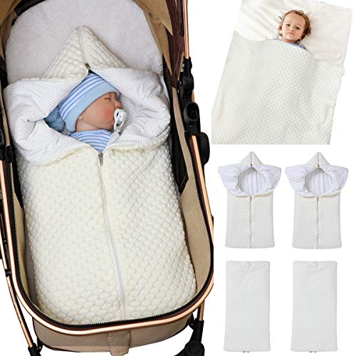 Baby Wrap Swaddle Manta de Punto Saco de Dormir Saco de Dormir Cochecito de Abrigo Suave Y Cálido para 0-12 Meses Bebés Unisex