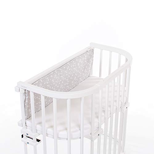 babybay 500829 - Grid Protection Piqué for Guardrail Suitable for All Models, Azure Stars White, 220 g, unisex