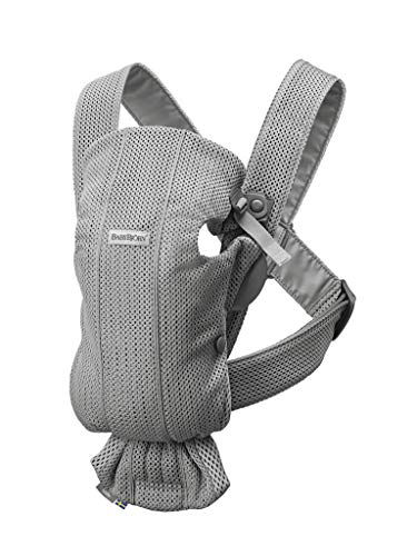 BABYBJÖRN Mochila Porta Bebé Mini, 3D Mesh, Gris