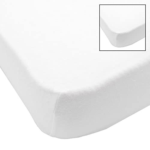 Babycalin - Set de 2 sábanas bajeras, Blanco 60x120 cm