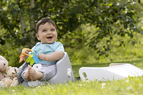 BabyDam SpongePod Asiento elevador portátil para bebé, gris/blanco