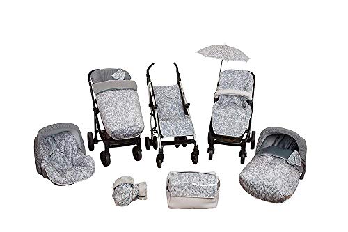 Babyline Game - Saco de silla con manoplas, unisex, color gris