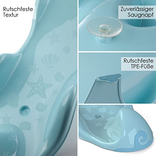 BABYLON asiento bañera bebe Aqua Grand hamaca bañera bebe silla bañera bebe adaptador bañera bebe azul