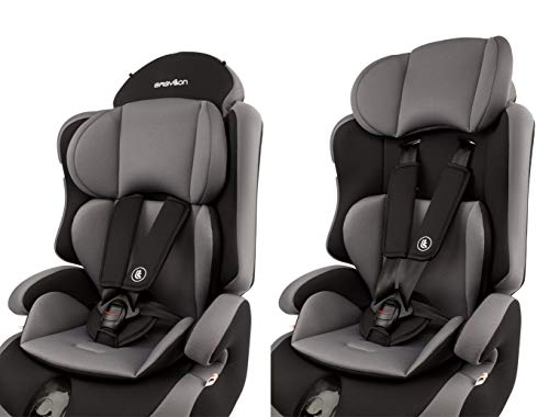 BABYLON Silla Coche Grupo 1 2 3 Guard. Silla coche para Niños 9-36 kg, silla coche bebe (1 a 12 años). Silla bebe coche sin isofix ECE R44 /0 gris