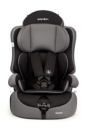 BABYLON Silla Coche Grupo 1 2 3 Guard. Silla coche para Niños 9-36 kg, silla coche bebe (1 a 12 años). Silla bebe coche sin isofix ECE R44 /0 gris