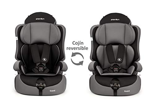 BABYLON Silla Coche Grupo 1 2 3 Guard. Silla coche para Niños 9-36 kg, silla coche bebe (1 a 12 años). Silla bebe coche sin isofix ECE R44 /0 gris