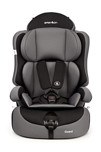 BABYLON Silla Coche Grupo 1 2 3 Guard. Silla coche para Niños 9-36 kg, silla coche bebe (1 a 12 años). Silla bebe coche sin isofix ECE R44 /0 gris