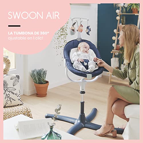 Babymoov A012436 - Swoon Air - Tumbona alta 360° ajustable en 1 clic