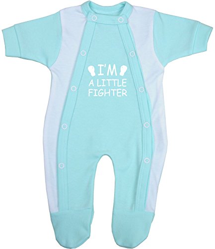 Babyprem Bebé Prematuro Pijama Mameluco Ropa Niñas Niños Little Fighter 44-50cm Turquesa