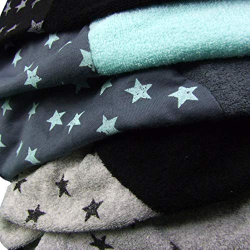 Bambiniwelt - Funda de verano, funda de tejido de rizo, compatible con Maxi Cosi estrellas PEBBLE (gris claro y negras), XX