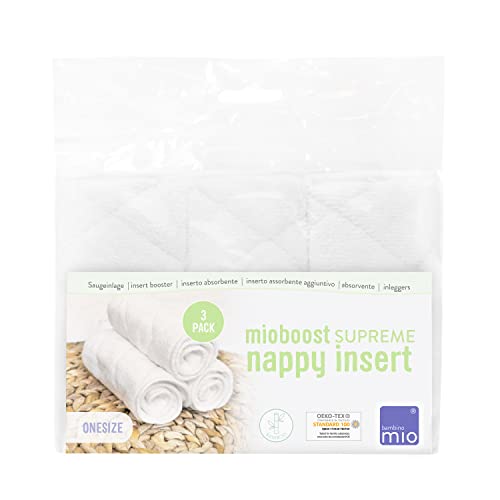 Bambino Mio, mioboost supreme absorbente para pañal, pack de 3 uds., blanco