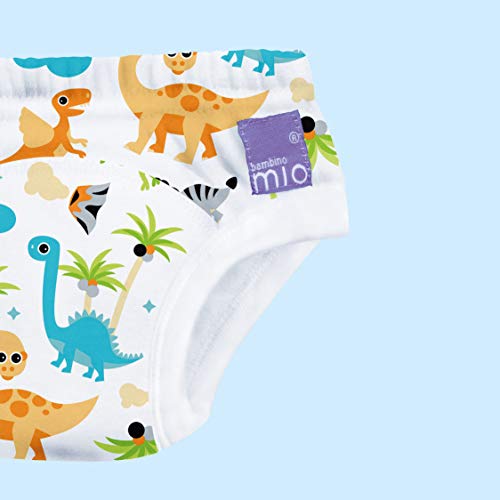 Bambino Mio Potty Training Pack de 5 Pañales de Aprendizaje, Multicolor (Dino), 3 Años+