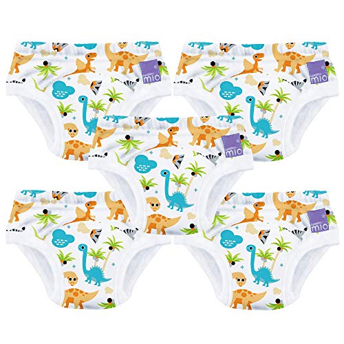 Bambino Mio Potty Training Pack de 5 Pañales de Aprendizaje, Multicolor (Dino), 3 Años+