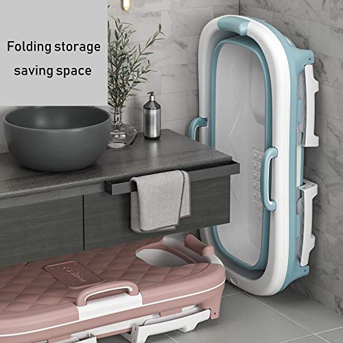 Bañera para Adultos,Bañera de plástico espesada,Bañera Plegable Portátil Hogar,Bañera para Natación para Bebés Hogar,para Uso Al vapor,Casa Sauna (Rosado) (115 * 62 * 52 cm)