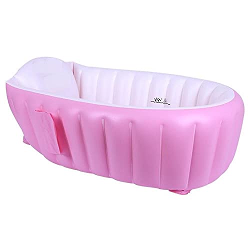 Bañera Plegable Bebé - Bañera Hinchable Bebe - Bañera Portátil Grande Para Bebés - Cómoda Bañera De Viaje Para Bebés Más Pequeños Y Más Grandes - Baño Seguro Y Cómodo Donde Quieras (Pink)