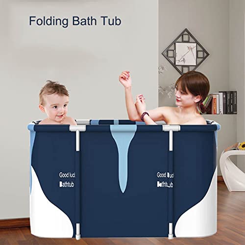 Bañera portátil, bañera plegable, barril de baño de plástico SPA, bañera móvil extra grande para niños adultos de 120 cm