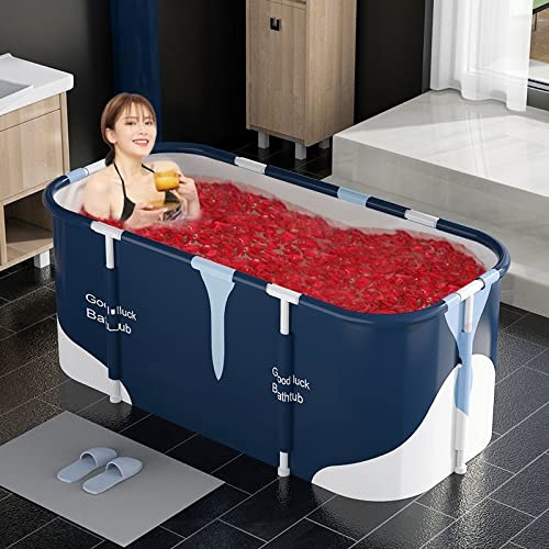 Bañera portátil, bañera plegable, barril de baño de plástico SPA, bañera móvil extra grande para niños adultos de 120 cm