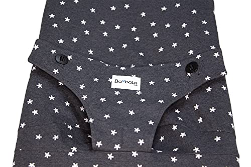 BAOBABS BCN - Funda para Hamaca Baby Björn Impermeable | Fabricado en España | Transpirable y Muy Cómoda | Funda de Tela para Babybjorn Bliss | Máxima Calidad | Estampado Carbon White Stars