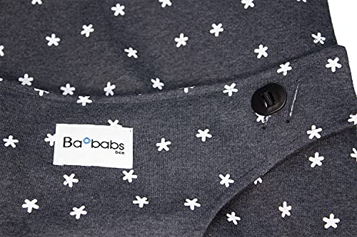 BAOBABS BCN - Funda para Hamaca Baby Björn Impermeable | Fabricado en España | Transpirable y Muy Cómoda | Funda de Tela para Babybjorn Bliss | Máxima Calidad | Estampado Carbon White Stars