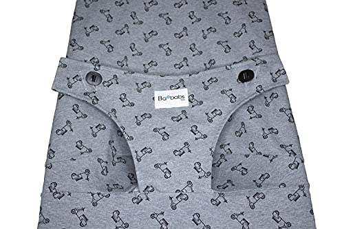 BAOBABS BCN - Funda para Hamaca Baby Björn Impermeable | Fabricado en España | Transpirable y Muy Cómoda | Funda de Tela para Babybjorn Bliss | Máxima Calidad | Estampado Grey Black Vespa