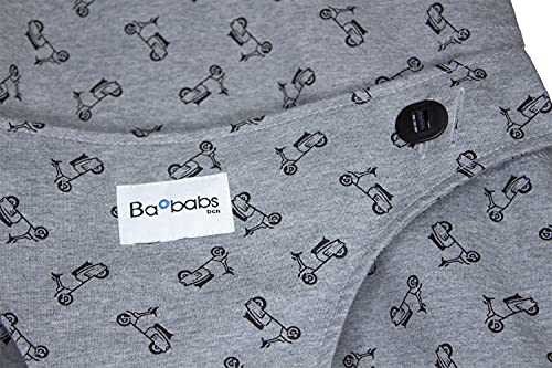 BAOBABS BCN - Funda para Hamaca Baby Björn Impermeable | Fabricado en España | Transpirable y Muy Cómoda | Funda de Tela para Babybjorn Bliss | Máxima Calidad | Estampado Grey Black Vespa