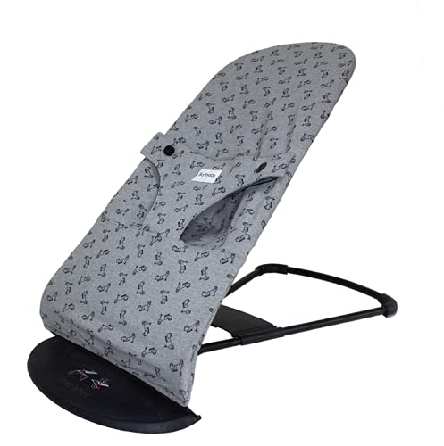 BAOBABS BCN - Funda para Hamaca Baby Björn Impermeable | Fabricado en España | Transpirable y Muy Cómoda | Funda de Tela para Babybjorn Bliss | Máxima Calidad | Estampado Grey Black Vespa