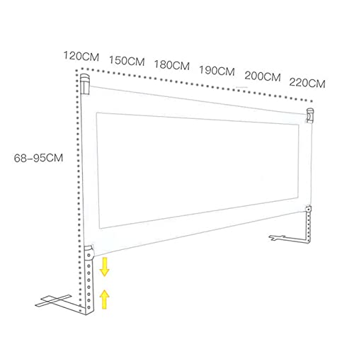 Barrera de Cama Railo De Camas Para Niños, Levantamiento Vertical Camas Anti-caídas Guardias Rieles Casero De Repisa De La Cama Altura Del Guardia De La Cama Ajustable Para N(Size:150cm ,Color:Rosado)