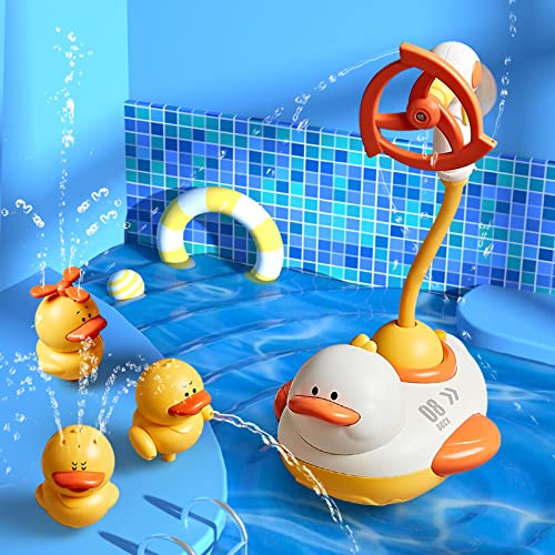 BBLIKE Juegos bañera Automatic Water Spray Duck Baby Bathing Juguetes, los Juguetes de baño Divertidos ayudarán a Baby Love Bathing, el pequeño Juguete de baño 2 años de Pato es Adecuado para bebés