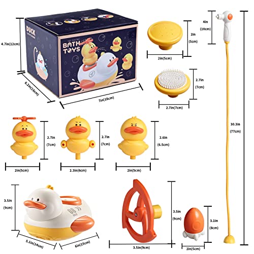 BBLIKE Juegos bañera Automatic Water Spray Duck Baby Bathing Juguetes, los Juguetes de baño Divertidos ayudarán a Baby Love Bathing, el pequeño Juguete de baño 2 años de Pato es Adecuado para bebés