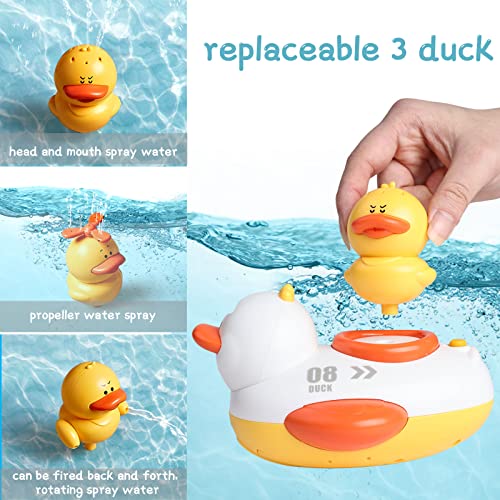 BBLIKE Juegos bañera Automatic Water Spray Duck Baby Bathing Juguetes, los Juguetes de baño Divertidos ayudarán a Baby Love Bathing, el pequeño Juguete de baño 2 años de Pato es Adecuado para bebés