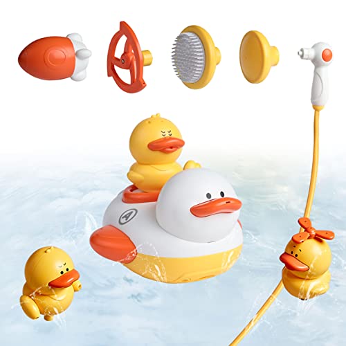 BBLIKE Juegos bañera Automatic Water Spray Duck Baby Bathing Juguetes, los Juguetes de baño Divertidos ayudarán a Baby Love Bathing, el pequeño Juguete de baño 2 años de Pato es Adecuado para bebés