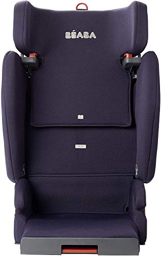 BÉABA Silla de coche PURSEAT‘FIX, Grupo 2 y 3, ISOFIX, Para Bebé y Niño (3/12 años), Compacta y Ligera (4 kg), Máxima Seguridad -Formato equipaje de mano, Norma ECE R44/04, Azul Marino