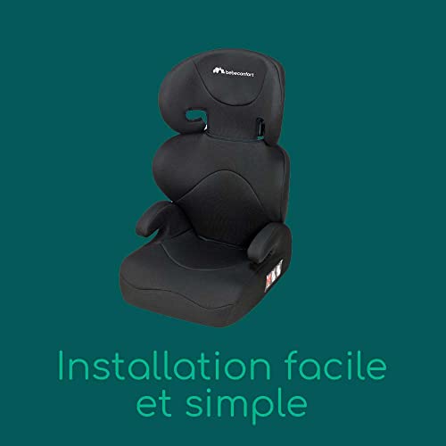 Bebe Confort Road Safe Silla de Coche Grupo 23, silla coche bebe 15-36 kg, reclinable y fácil de instalar, silla coche para niños de 3,5 a 12 años, color Negro