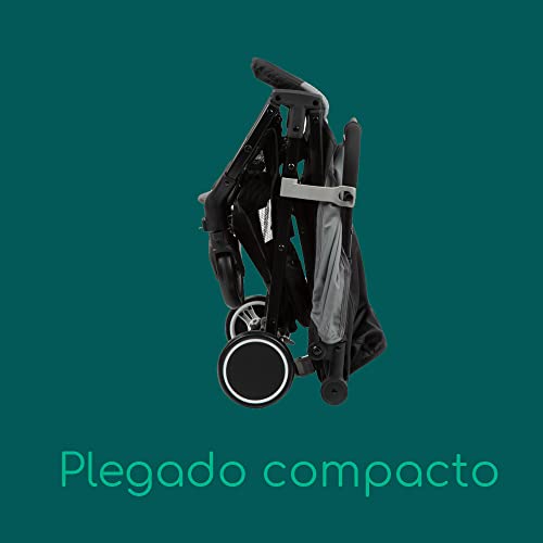 Bebe Confort Soko Silla de paseo ligera y compacta, sólo 5,6 kg, reclinable en posición horizontal para recién nacidos, plegable con una sola mano, para niños de 0 a 15 kg, color, Shadow Block (gris)