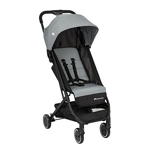 Bebe Confort Soko Silla de paseo ligera y compacta, sólo 5,6 kg, reclinable en posición horizontal para recién nacidos, plegable con una sola mano, para niños de 0 a 15 kg, color, Shadow Block (gris)