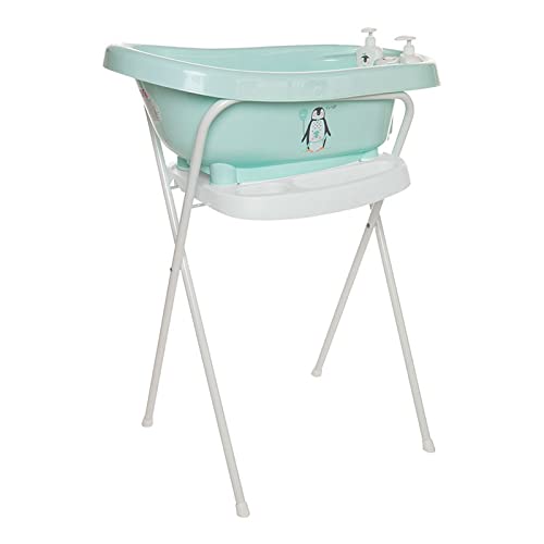 Bebe-jou Set Baño Thermobath + Soporte + Hamaca + Tubo Desagüe Modelo Pingüino LOU