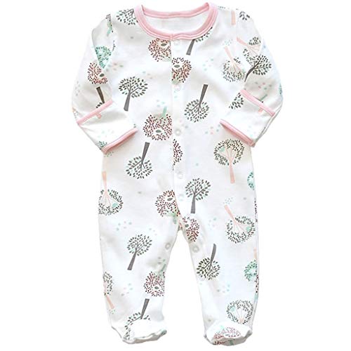 Bebé Niños Niñas Mono Mameluco de Manga Larga Body Algodón Peleles Comodo Pijama Regalo de Recien Nacido, Pack de 3, 0/3 Meses