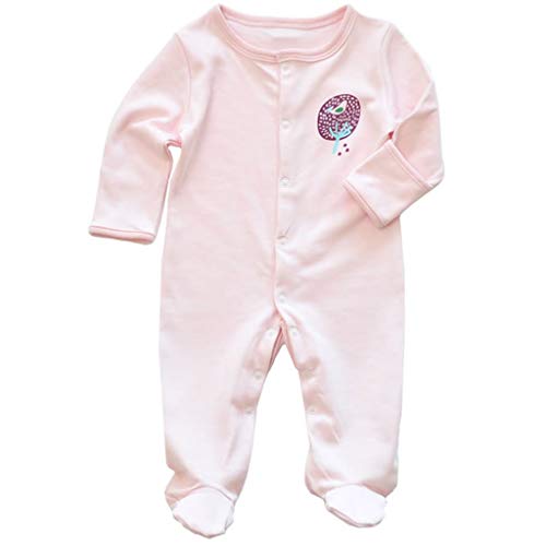 Bebé Niños Niñas Mono Mameluco de Manga Larga Body Algodón Peleles Comodo Pijama Regalo de Recien Nacido, Pack de 3, 0/3 Meses