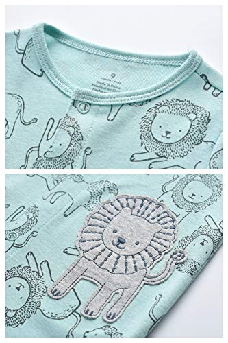 Bebé Pijama Niños Pelele de Algodón Body Manga Corta Verano Jumpsuit 0-3 Meses