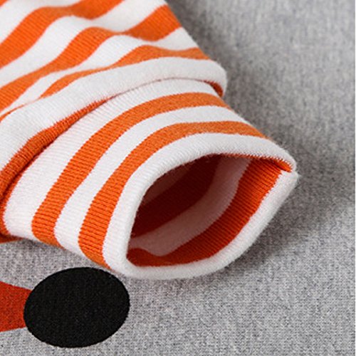 Bebone Bebé Niños Niñas Pijama para bebés de Manga Larga Loungewear Sombrero Ropa para Dormir y Batas (Naranja, 12 Meses)