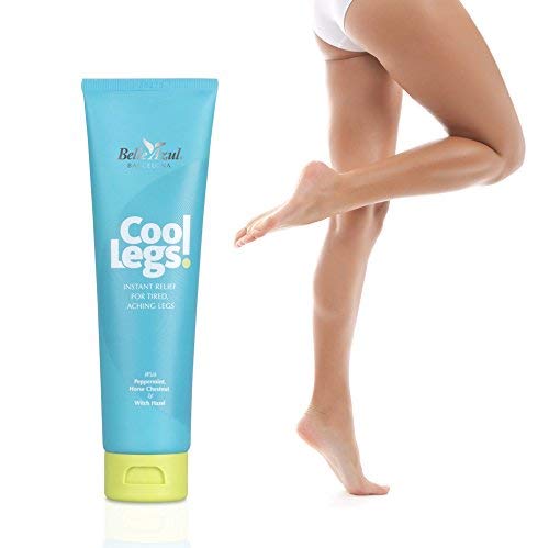 Belle Azul Cool Legs - Gel de Alivio Instantáneo para Piernas Cansadas y Doloridas - Mejora Circulación y Malestar Muscular - Efecto Frío Antiinflamatorio con Bolsa de Gel - Hecho en España / 100ml